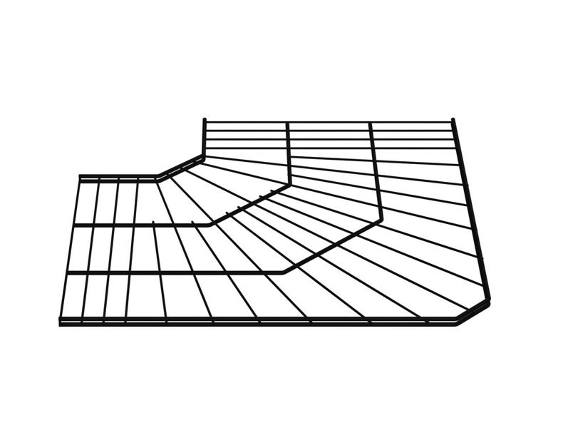 Półka ażurowa narożna (600х600х406 mm) czarny (KOLCHUGA HOME)