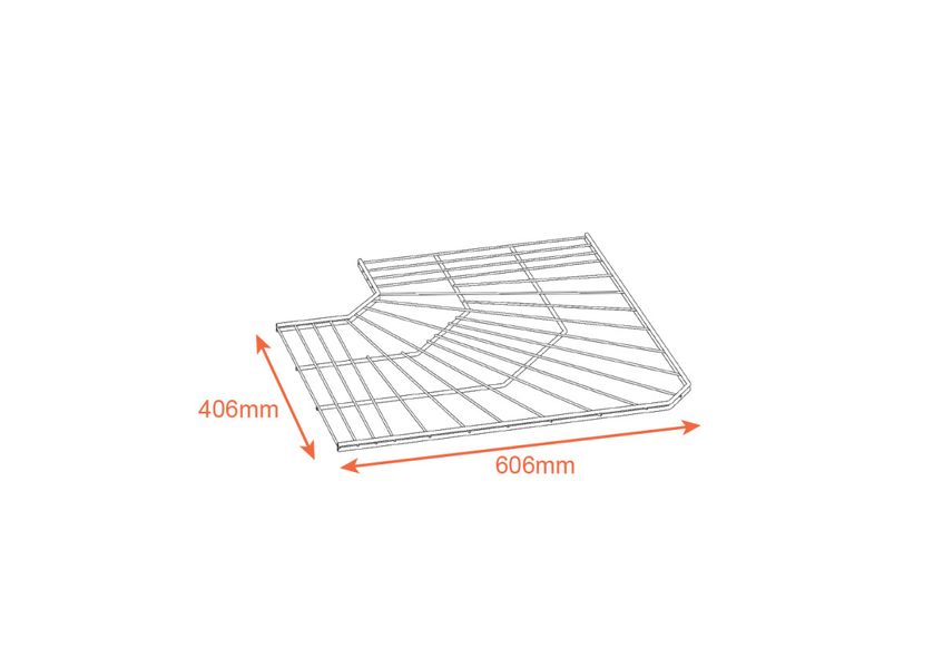 Półka ażurowa narożna (600х600х406 mm) czarny (KOLCHUGA HOME)