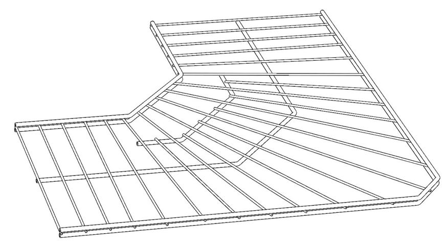 Półka ażurowa narożna (600х600х306 mm) biała (KOLCHUGA HOME)