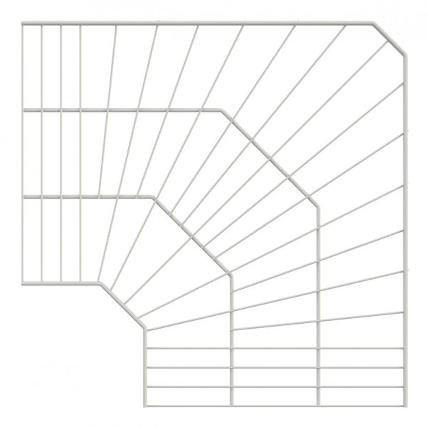 Półka ażurowa narożna (600х600х406 mm) biała (KOLCHUGA HOME)