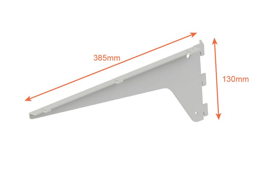 Wspornik półki pojedynczy 370 mm (komplet 2 szt.) biały (KOLCHUGA HOME)