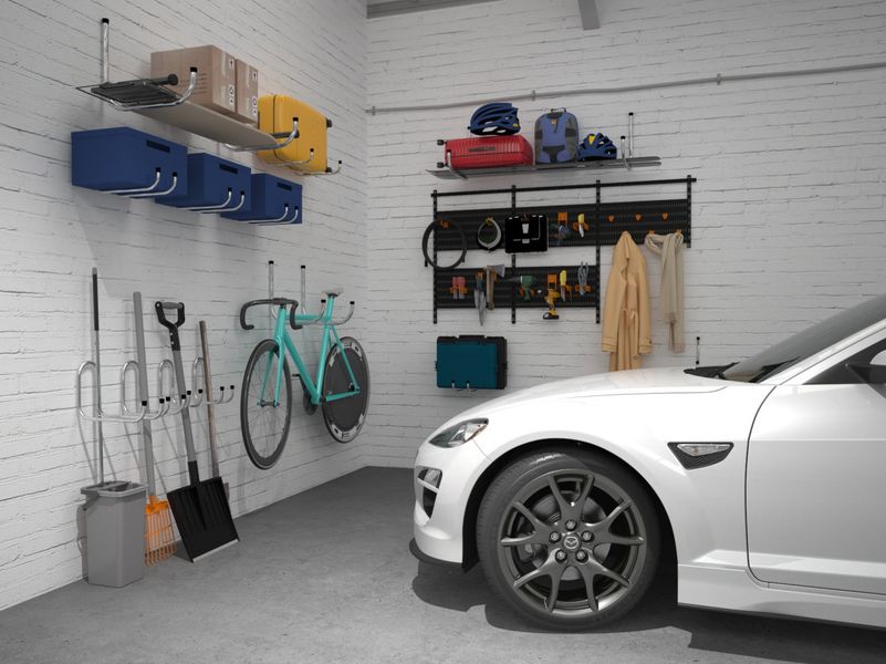 Panel narzędziowy do garażu biała (600х300 mm) (KOLCHUGA HOME)