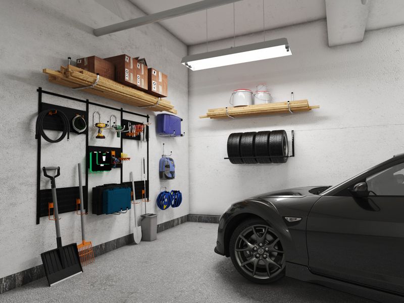 Panel narzędziowy do garażu czarna (600х300 mm) (KOLCHUGA HOME)