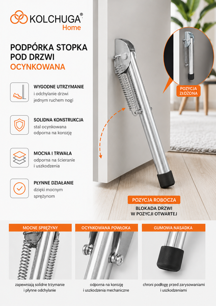 Podp&oacute;rka Garażowa Blokada do Drzwi Garażowych Stopka Podpora 25.5cm