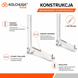 Uchwyt/wspornik do klimatyzatora, mocowanie klimatyzacji K1 (450х450 mm) ocynkowany KOLCHUGA