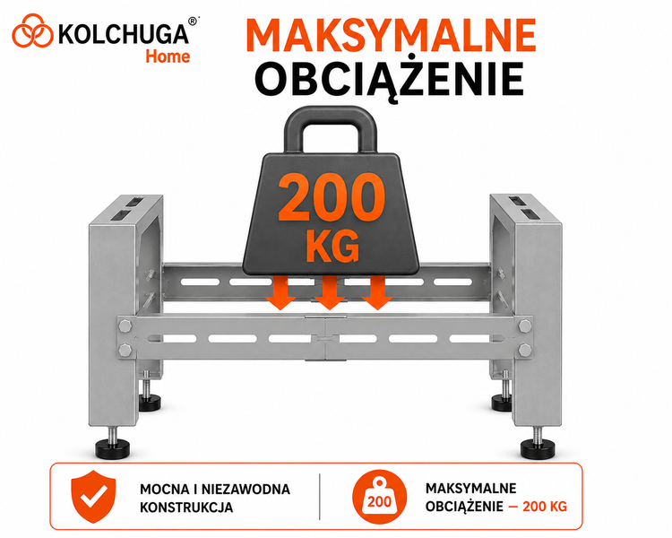 Podpora/stojak do pompy ciepła klimatyzatora regulowany (600х420х318 mm) ocynkowany (KOLCHUGA HOME)