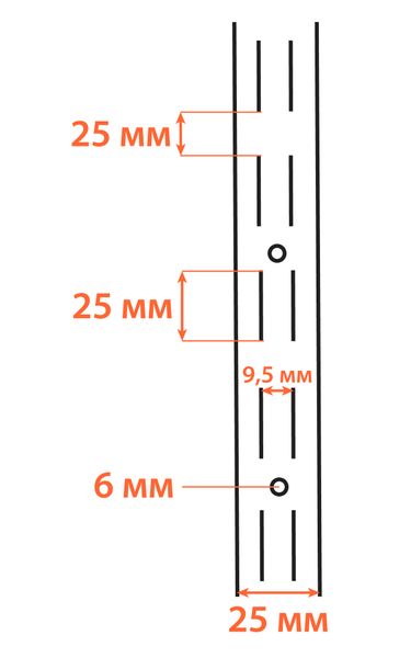 Wspornik półkі ażurowej podwójny 406 mm (biały) (KOLCHUGA HOME)