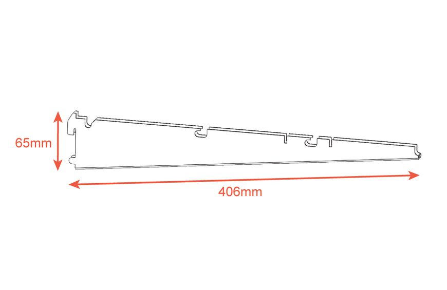 Wspornik półkі ażurowej podwójny 406 mm (biały) (KOLCHUGA HOME)